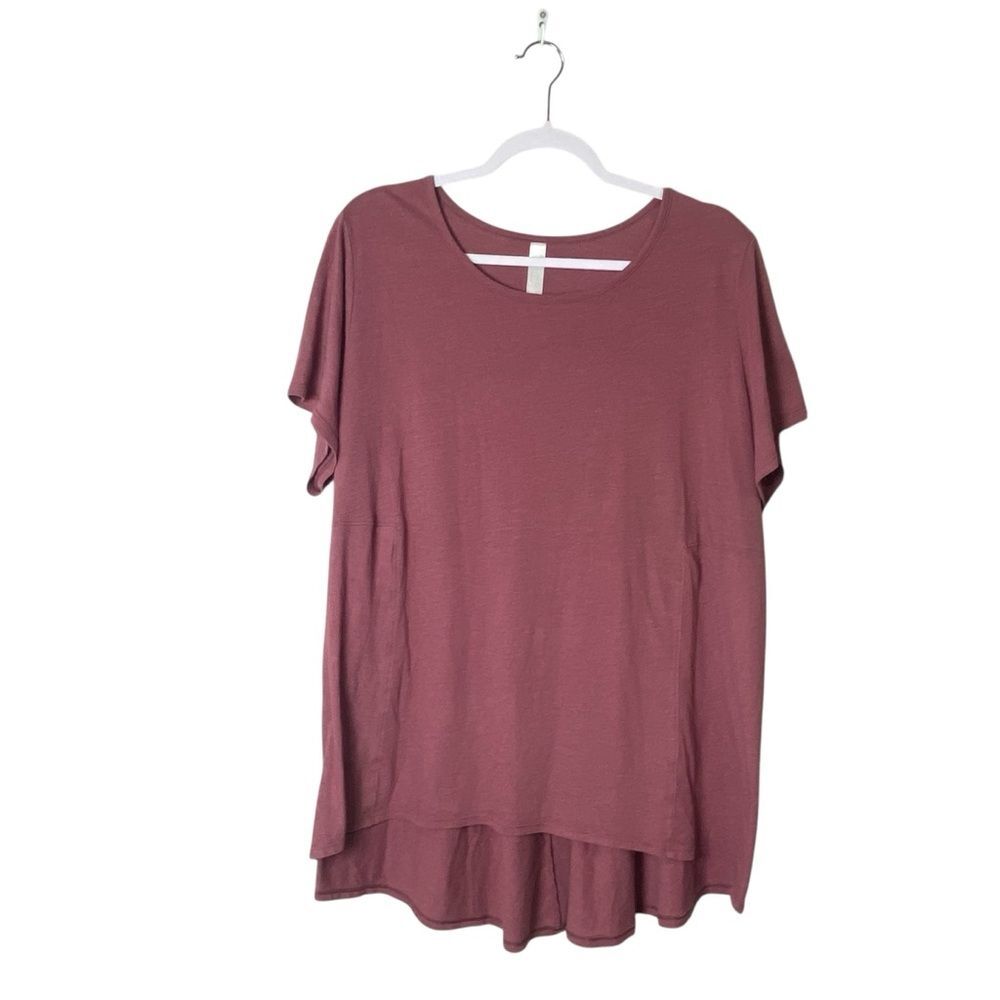 Sleep By Cacique Burgundy Pleated Back Top Women's Size 14/16